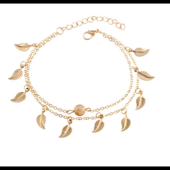 Metal leaf Anklet NWT - Picture 2 of 3